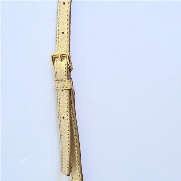 MICHAEL Michael Kors Bridgette Gold Leather Crossbody Bag - Picture 7 of 10